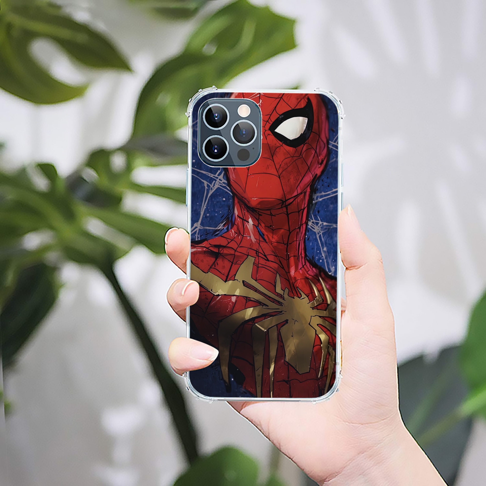 （画像用） Spider Man スパイダーマン 【iPhone 12シリーズ対応】透明スマホケース（クリアソフトケース）